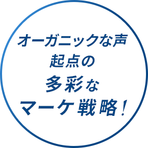 オーガニックな声起点の多彩なマーケ戦略！